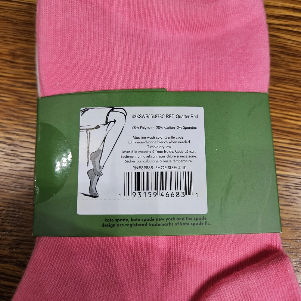 Kate Spade 3 Pack Quarter Socks NWT